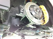 デモカーVAB WRX STI CSマルシェ 3Dデフレクター 取付 ブレーキ冷却 ブレーキダクト